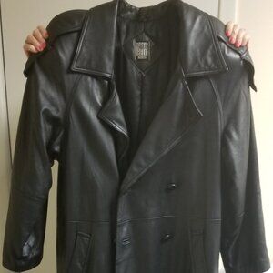 Men's LONG leather coat